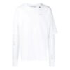 Off-White Herr SS21 T-shirt med logotryck i twill, långärmad, krämvit