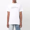 Off-White Herr SS21 T-shirt med målningsmönster, rund hals och korta Shorts, vit