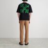Off-White Herr SS22 Arrow Spray Painting Kortärmad T-shirt i lös passform Svart