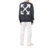 Off-White Herr SS22 Arrows-print Rundhalsad Långärmad Grå