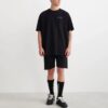 Off-White Herr SS22 Back Caravaggio kortärmad T-shirt i lös passform, svart