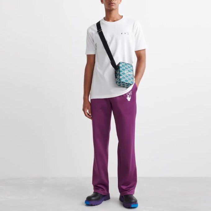 Off-White Herr SS22 Caravaggio Arrow Logo Shorts vit T-shirt