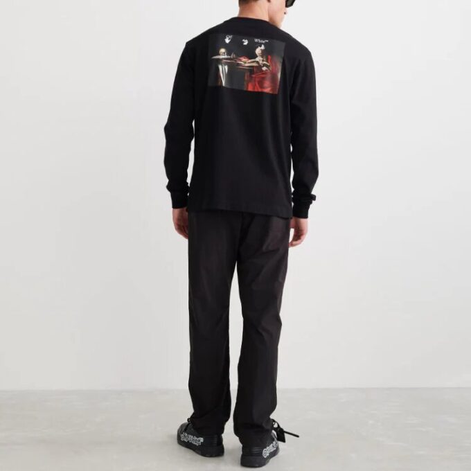 Off-White Herr SS22 Caravaggio Painting Rundhalsad Svart