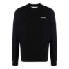 Off-White Herr SS22 Caravaggio pil- och bokstavsmönster, långärmad, lös passform, svart T-shirt