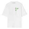 Off-White Herr SS22 Diagonal Arrow Spray Painting Kortärmad Löst Sittande Vit T-shirt