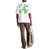 Off-White Herr SS22 Diagonal Arrow Spray Painting Kortärmad Löst Sittande Vit T-shirt