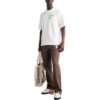 Off-White Herr SS22 Diagonal Arrow Spray Painting Kortärmad Löst Sittande Vit T-shirt