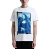 Off-White Herr SS22 Elizabeth-tryck Rundhalsad tröja Kortärmad vit T-shirt