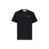 Off-White Herr SS22 enfärgad bomullströja med tryck, kortärmad, svart T-shirt