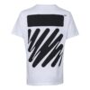 Off-White Herr SS22 enfärgad bomullströja med zebramönster, kortärmad, vit T-shirt