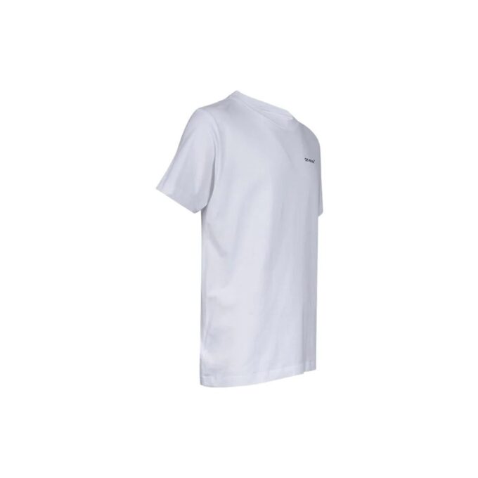 Off-White Herr SS22 enfärgad bomullströja med zebramönster, kortärmad, vit T-shirt