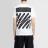 Off-White Herr SS22 enfärgad bomullströja med zebramönster, kortärmad, vit T-shirt