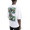 Off-White Herr SS22 enfärgad kortärmad vit T-shirt med pilmönster