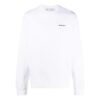 Off-White Herr SS22 enfärgad med logotryck, rund hals, långärmad version, vit