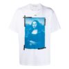 Off-White Herr SS22 enfärgad rundhalsad kortärmad T-shirt i vitt