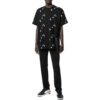 Off-White Herr SS22 enfärgad rundhalsad T-shirt med logotryck och korta ärmar, svart