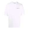 Off-White Herr SS22 enfärgad T-shirt med alfabettryck och korta Shorts, vit