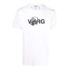 Off-White Herr SS22 enfärgad T-shirt med alfabettryck, rund hals och korta Shorts, vit