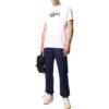 Off-White Herr SS22 enfärgad T-shirt med alfabettryck, rund hals och korta Shorts, vit