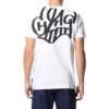Off-White Herr SS22 enfärgad T-shirt med alfabettryck, rund hals och korta Shorts, vit