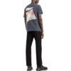 Off-White Herr SS22 Rundhalsad kortärmad T-shirt i grått med gradientlogotryck (standardversion)