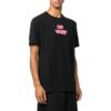 Off-White Herr SS22 T-shirt med alfabettryck, rund hals, korta ärmar och lös passform, svart