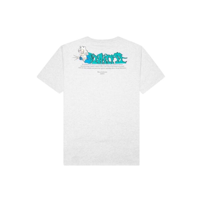Off-White Herr SS22 T-shirt med alfabettryck, rund hals och korta Shorts, grå