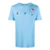 Off-White Herr SS22 T-shirt med logotryck, kortärmad, blå Short
