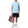 Off-White Herr SS22 T-shirt med logotryck, kortärmad, blå Short