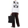 Off-White Herr SS22 T-shirt med logotryck, långärmad, vit