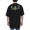 Off-White Herr SS22 T-shirt med logotryck, rund hals, korta ärmar och lös passform, svart