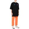 Off-White Herr SS22 T-shirt med logotryck, rund hals och korta Shorts, svart