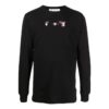 Off-White Herr SS22 T-shirt med pilmönster, långärmad, svart