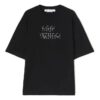 Off-White Herr SS22 T-shirt med pilmönster, rund hals, korta ärmar och lös passform, svart