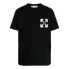 Off-White Herr SS22 T-shirt med piltryck, kortärmad, svart