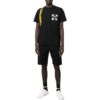 Off-White Herr SS22 T-shirt med piltryck, kortärmad, svart