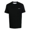 Off-White Herr SS22 T-shirt med tryck på ryggen, kortärmad, svart Short