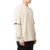Off-White Herr SS22 T-shirt med tryck på ryggen, långa ärmar och lös passform