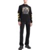 Off-White Herr SS22 Tryckt rundhalsad långärmad T-shirt i svart