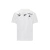 Off-White Herr-T-shirt i bomull med tryck, kortärmad, vit