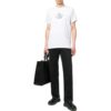 Off-White Herr T-shirt i enfärgat med logotryck, kortärmad, vit