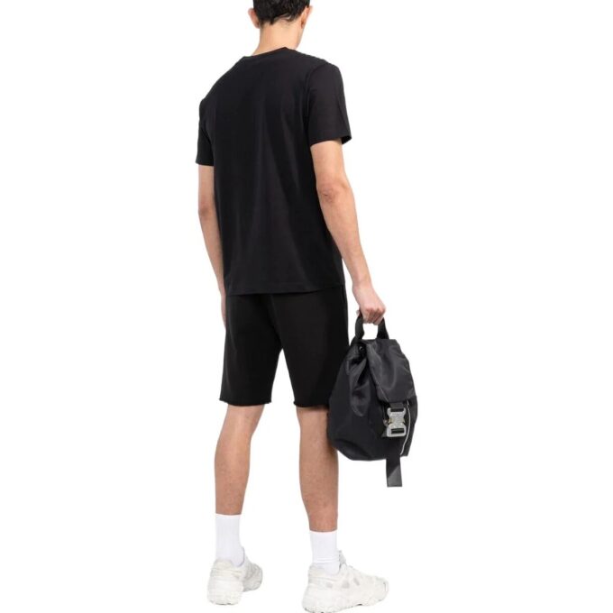 Off-White Herr T-shirt i enfärgat svart med rund hals och korta ärmar