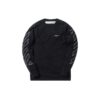 Off-White Herr-T-shirt med 3D-tryck, utskuren pil och långa ärmar i svart