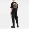 Off-White Herr T-shirt med alfabettryck, casual, rak passform, korta ärmar, vit