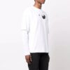 Off-White Herr-T-shirt med Arrows-mönster, dubbla lager, långa ärmar och lös passform, vit