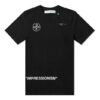 Off-White Herr-T-shirt med graffiti- och Arrows-mönster, korta ärmar och lös passform, svart