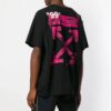 Off-White Herr-T-shirt med graffiti- och Arrows-mönster, korta ärmar och lös passform, svart