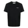 Off-White Herr-T-shirt med kedje- och pil-logotyp, kortärmad, casual-modell, svart