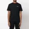 Off-White Herr-T-shirt med kedje- och pil-logotyp, kortärmad, casual-modell, svart