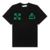 Off-White Herr-T-shirt med kort ärm i lös passform, svart, med broderat C/O VIRGIL ABLOH-tryck